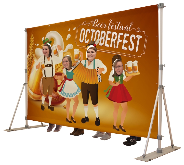 Headliner Display Quad Face Cutout Kit (18 oz. Vinyl, Single-Sided) 9