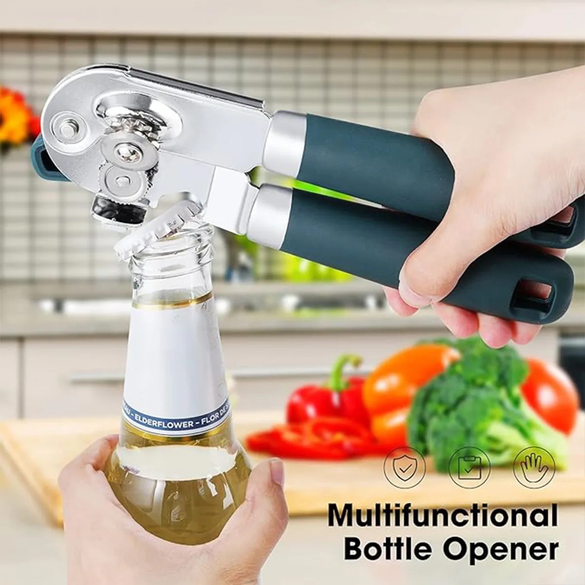 Multifunctional Heavy Duty Soft Handle Strong Can Opener 4