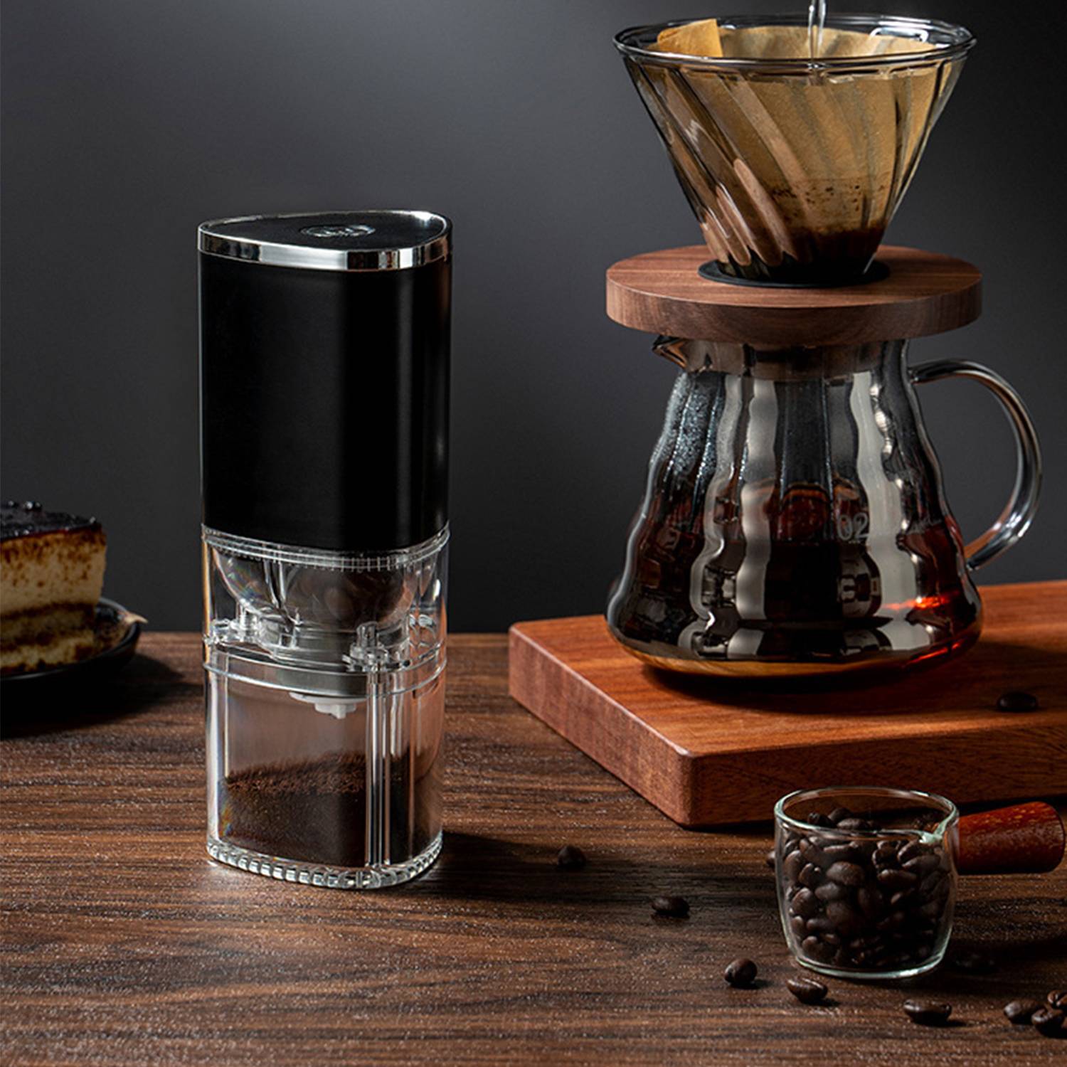 Electric Coffee Grinder Home Small Portable Rechargeable 6