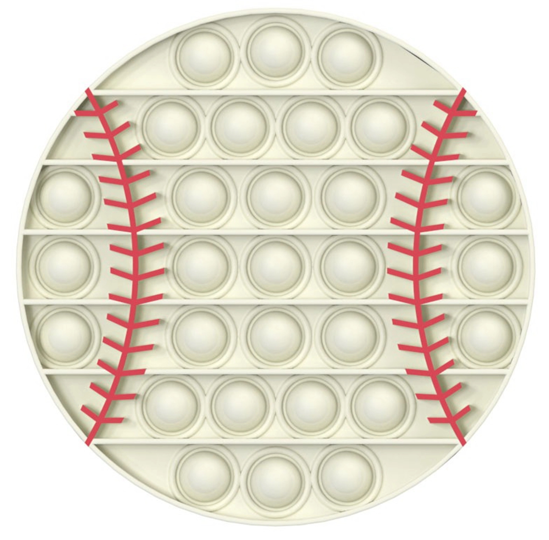 Silicone Baseball Shaped Push Pop Bubble Toy 1