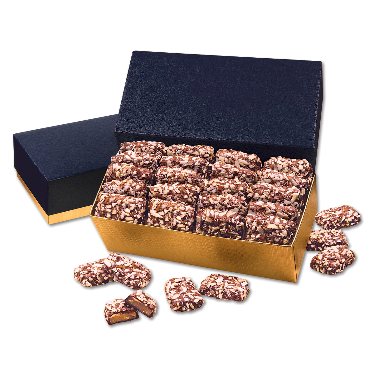 English Butter Toffee in Navy & Gold Gift Box 2