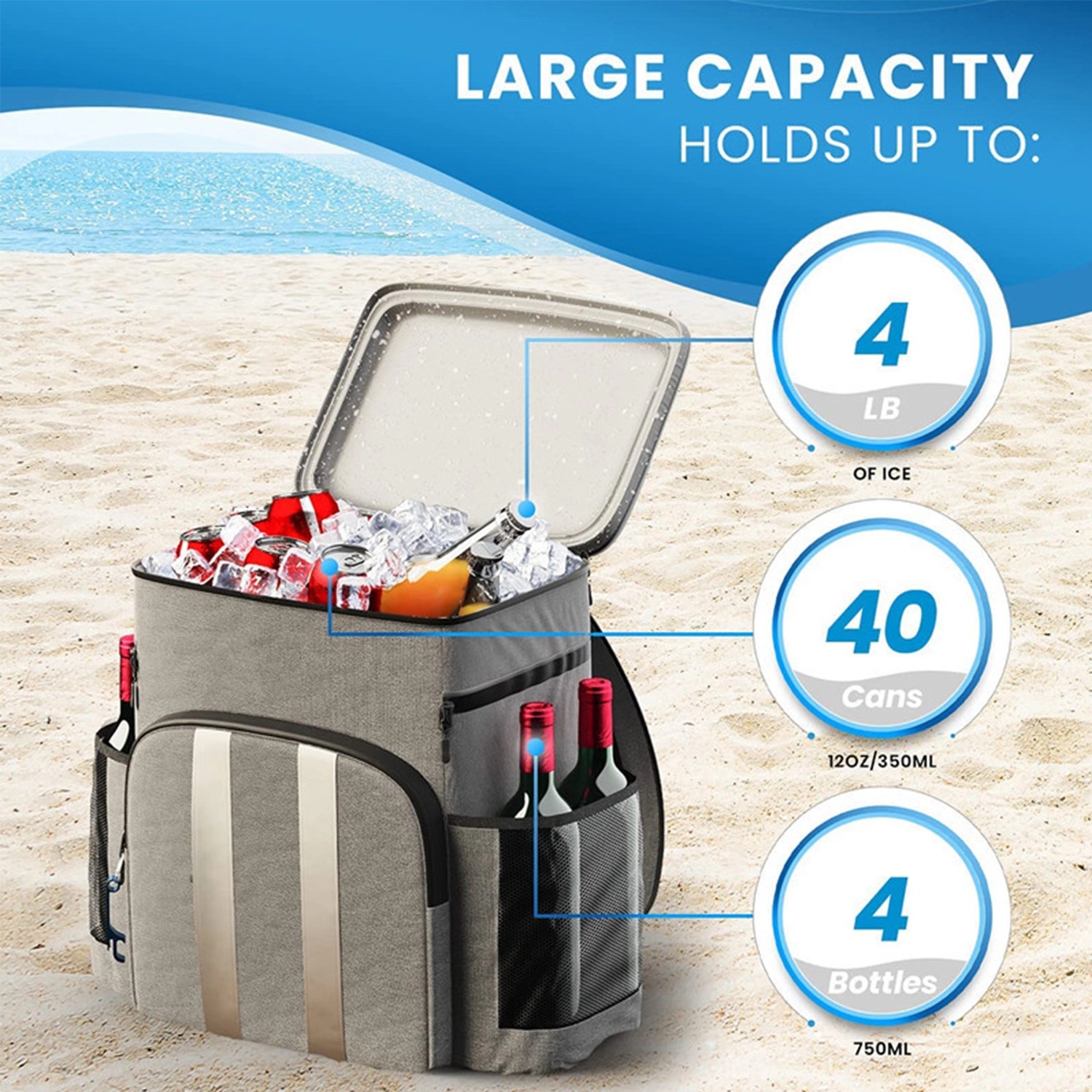 Insulated Refrigerated Outdoor Portable Backpack 3