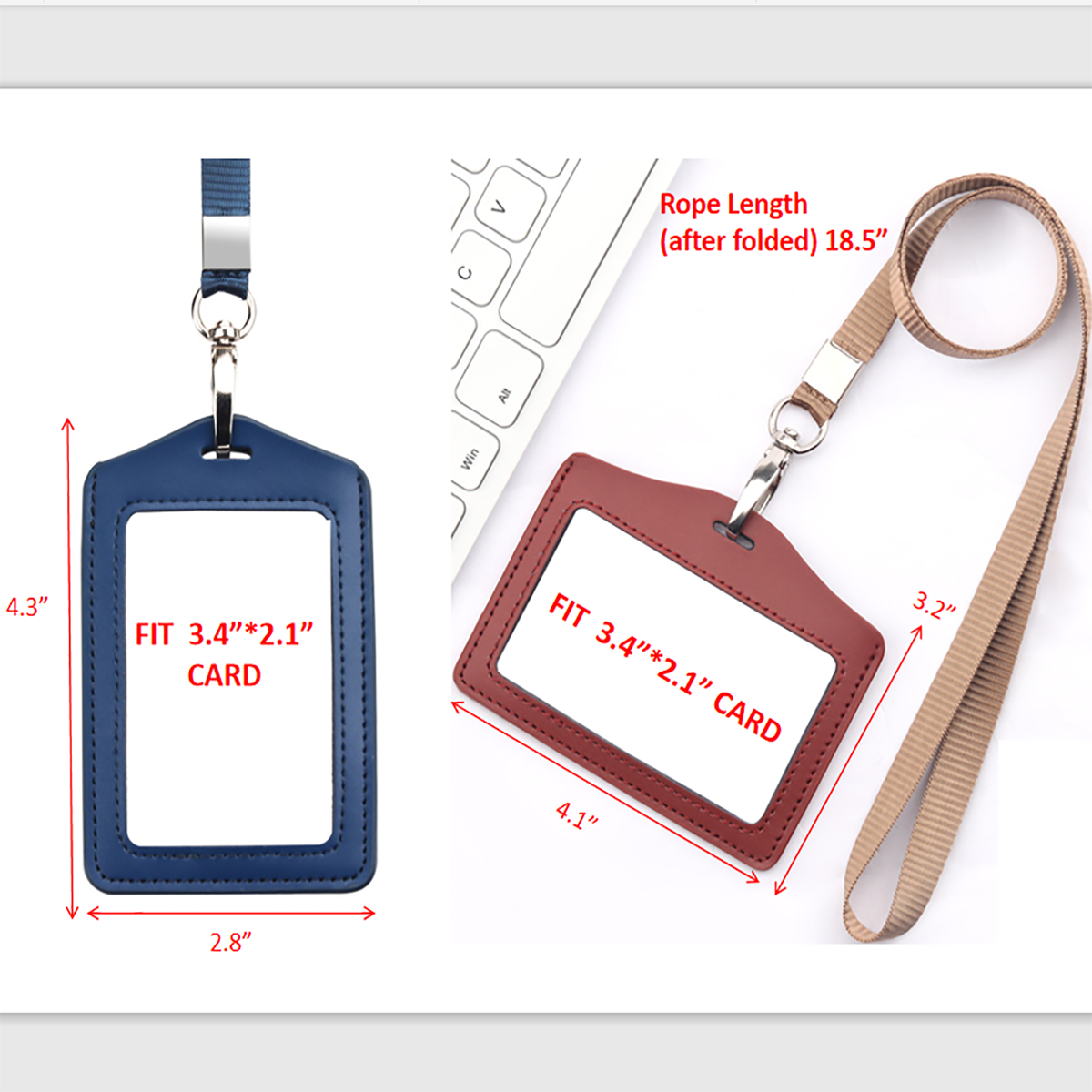 Lanyard With Premium Leather Card Holder 3