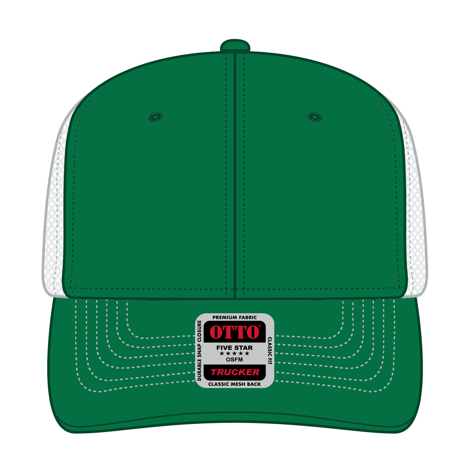 OTTO CAP® 6 Panel Mid Profile Mesh Back Trucker Hat 60