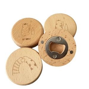 Wooden Bottle Opener Fridge Magnet 14