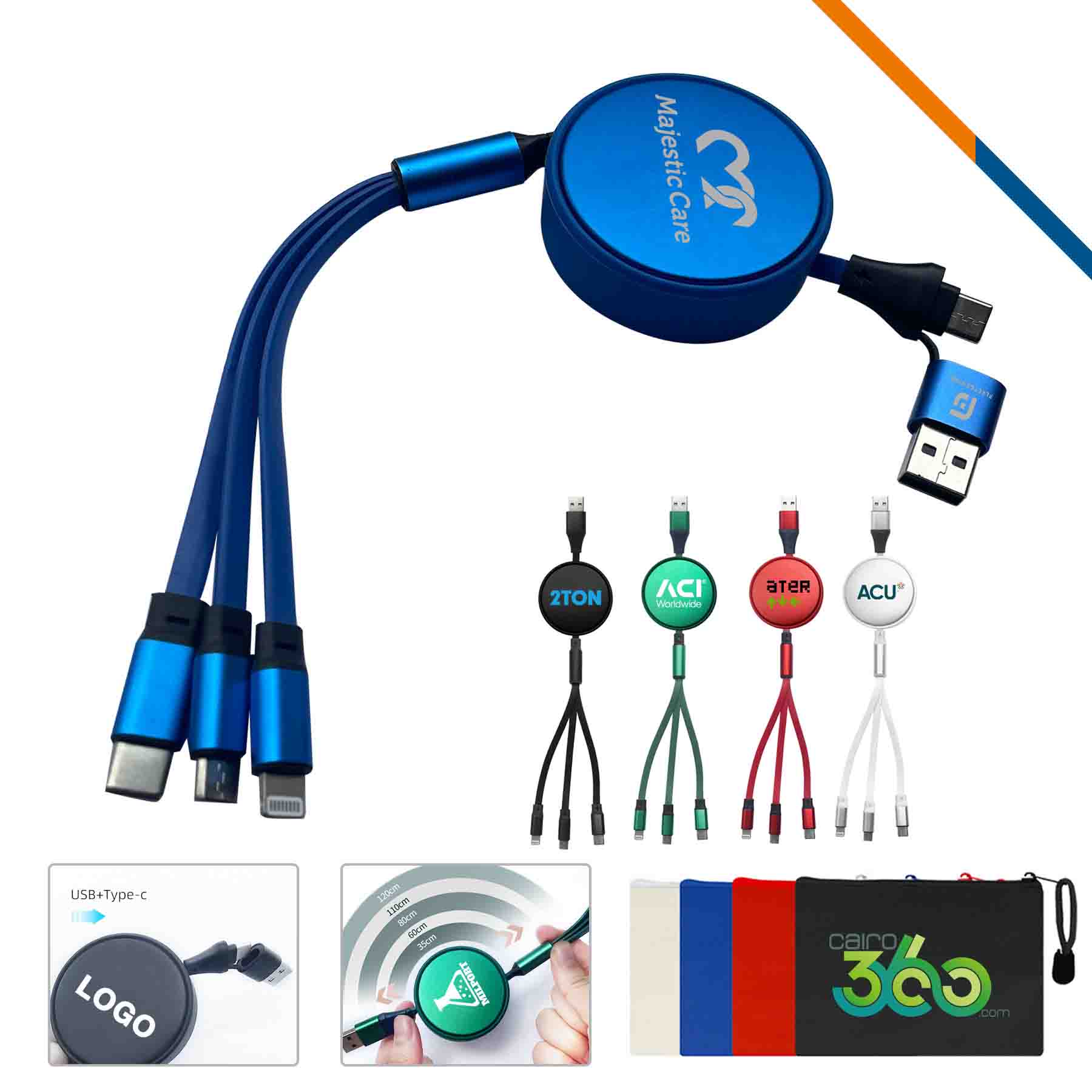 Clozzy 5in1 Retractable Cable 6