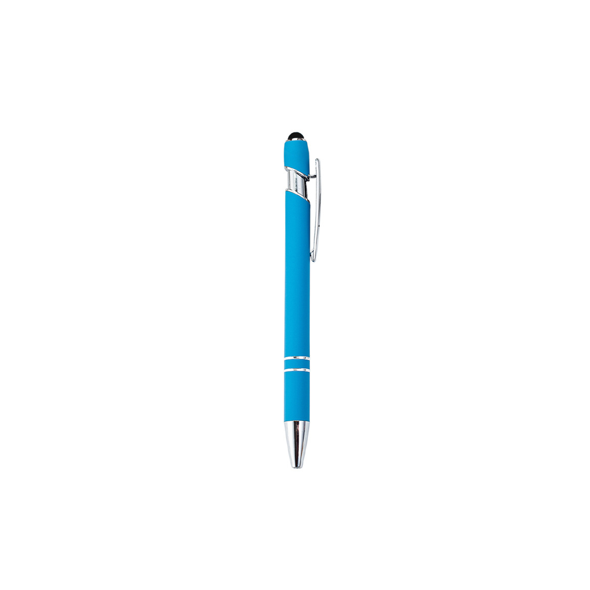 Aluminum Stylus Pen With Rubberized Finish And Plunger Action 19