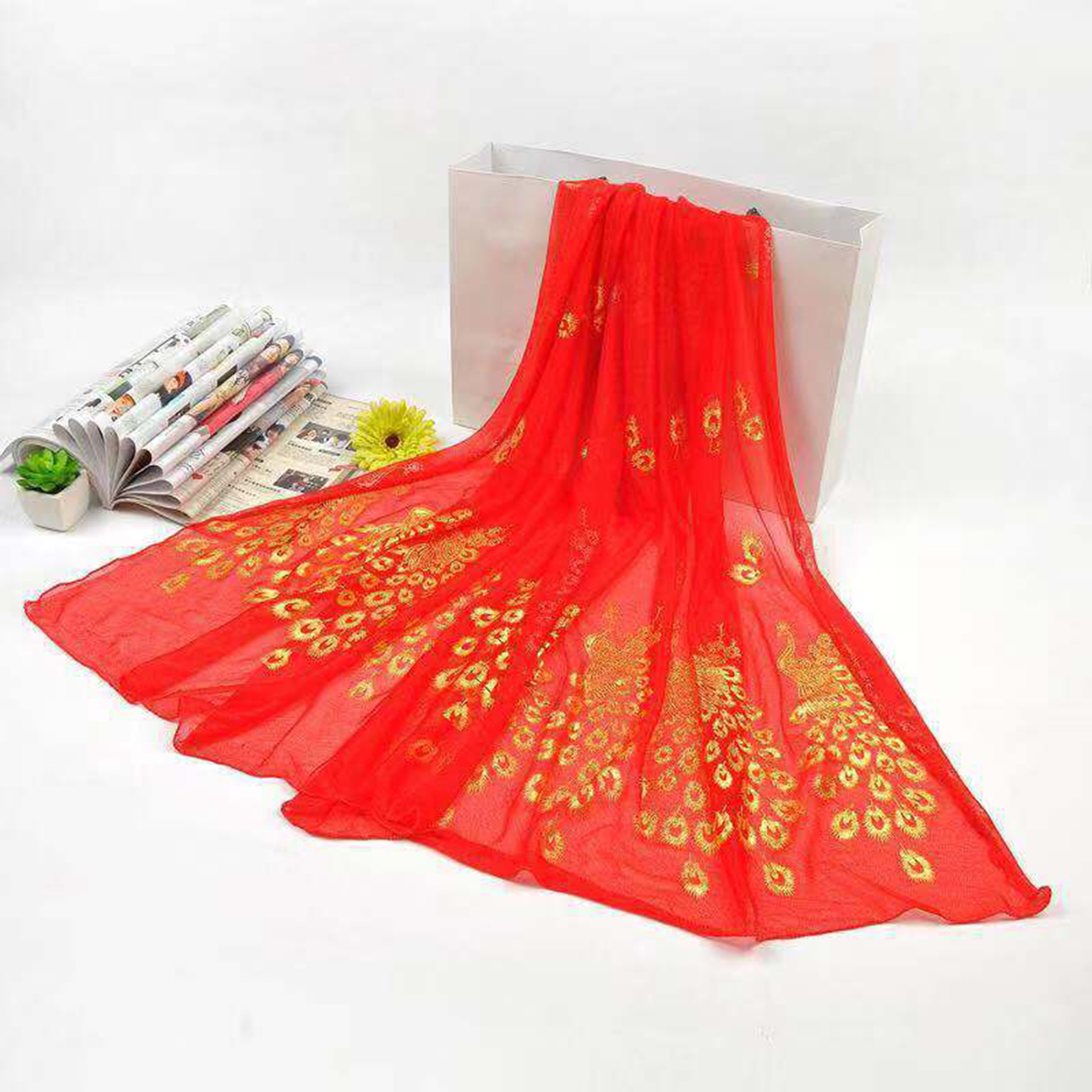 Red Women Scarf 2