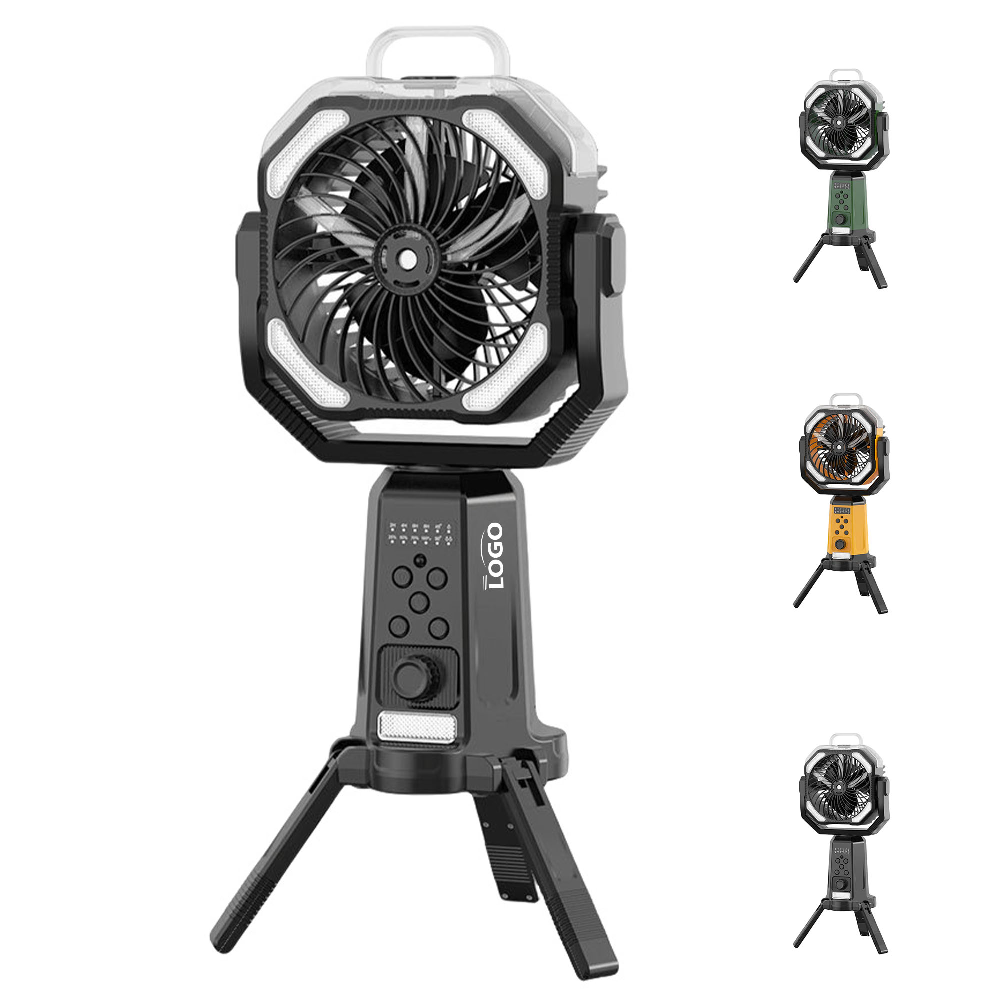 Remote-Control Camping Fan with LED & Power Bank 3