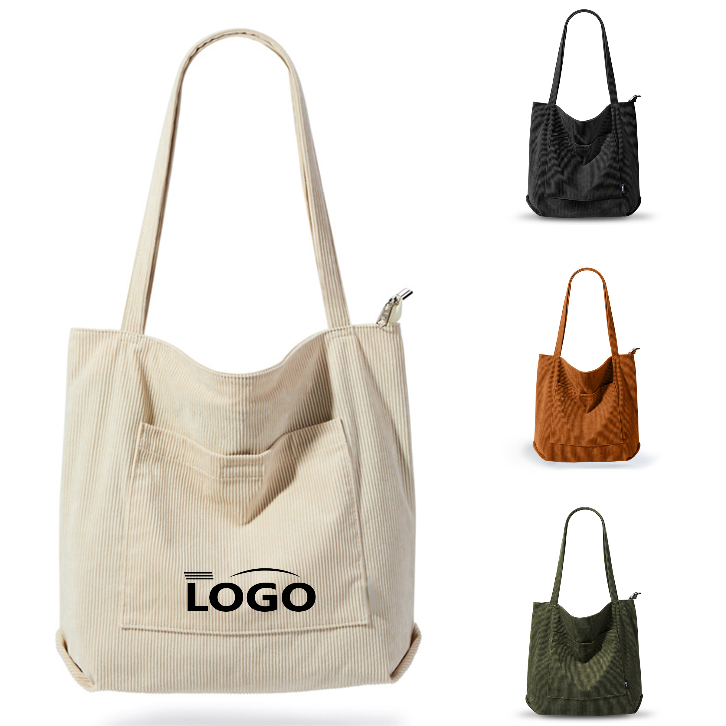 Corduroy canvas simple retro waterproof shoulder bag 1