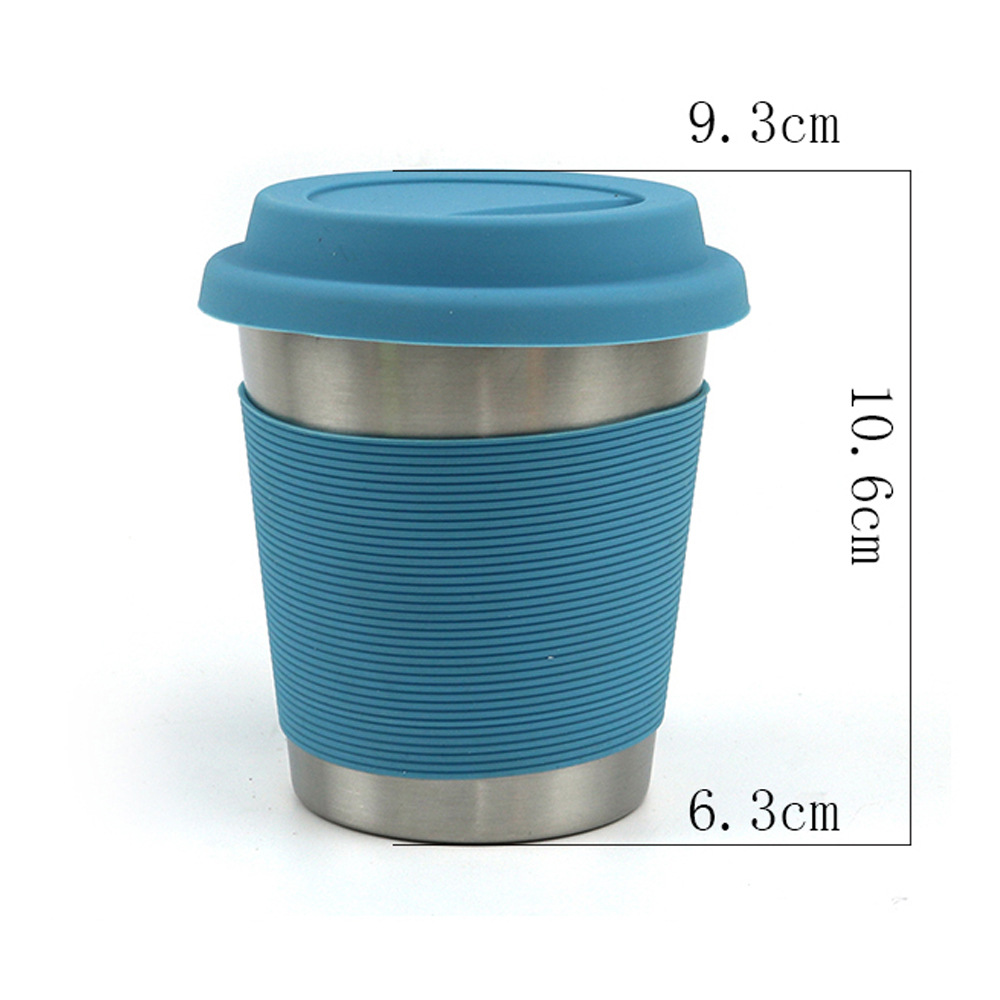 350Ml Travel Stainless Steel Tumblers W/ Silicone Sleeves 2