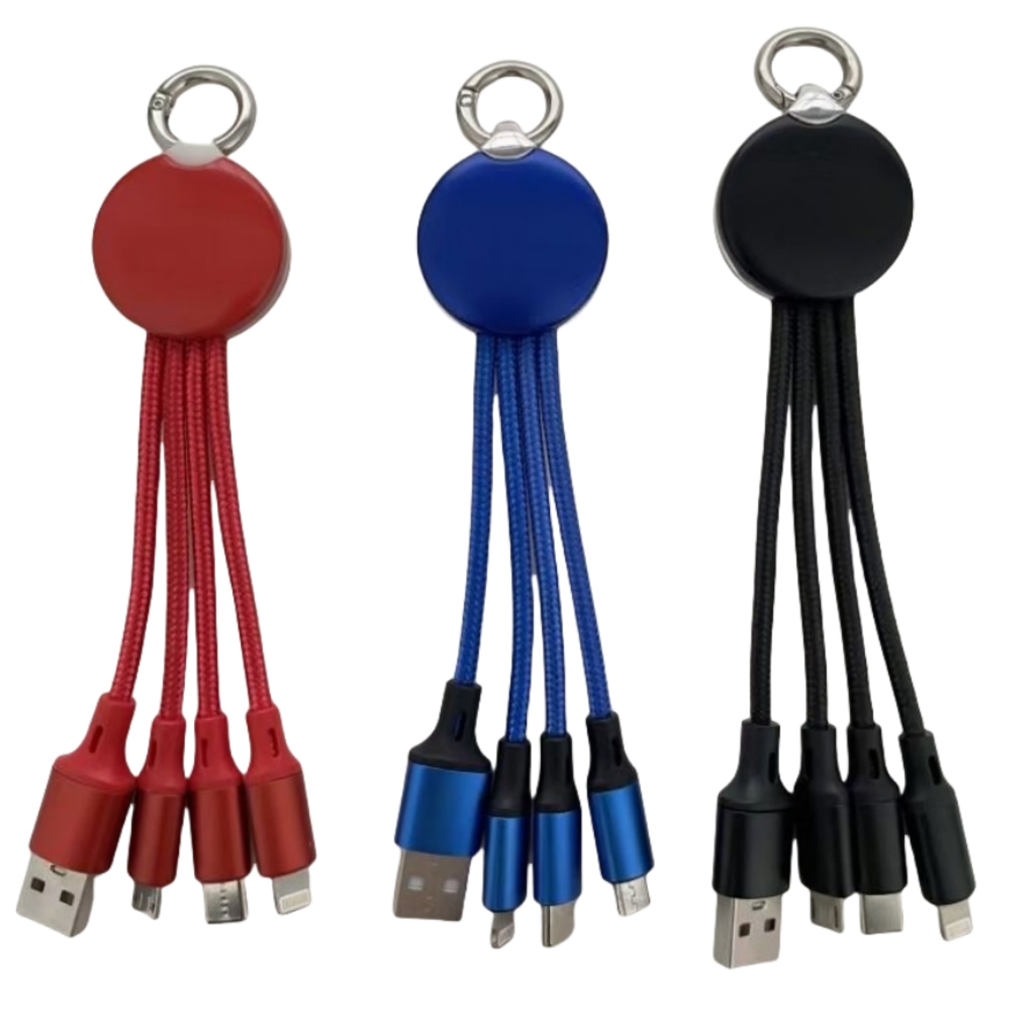 Multi Charging Cables with Round Carabiner 5
