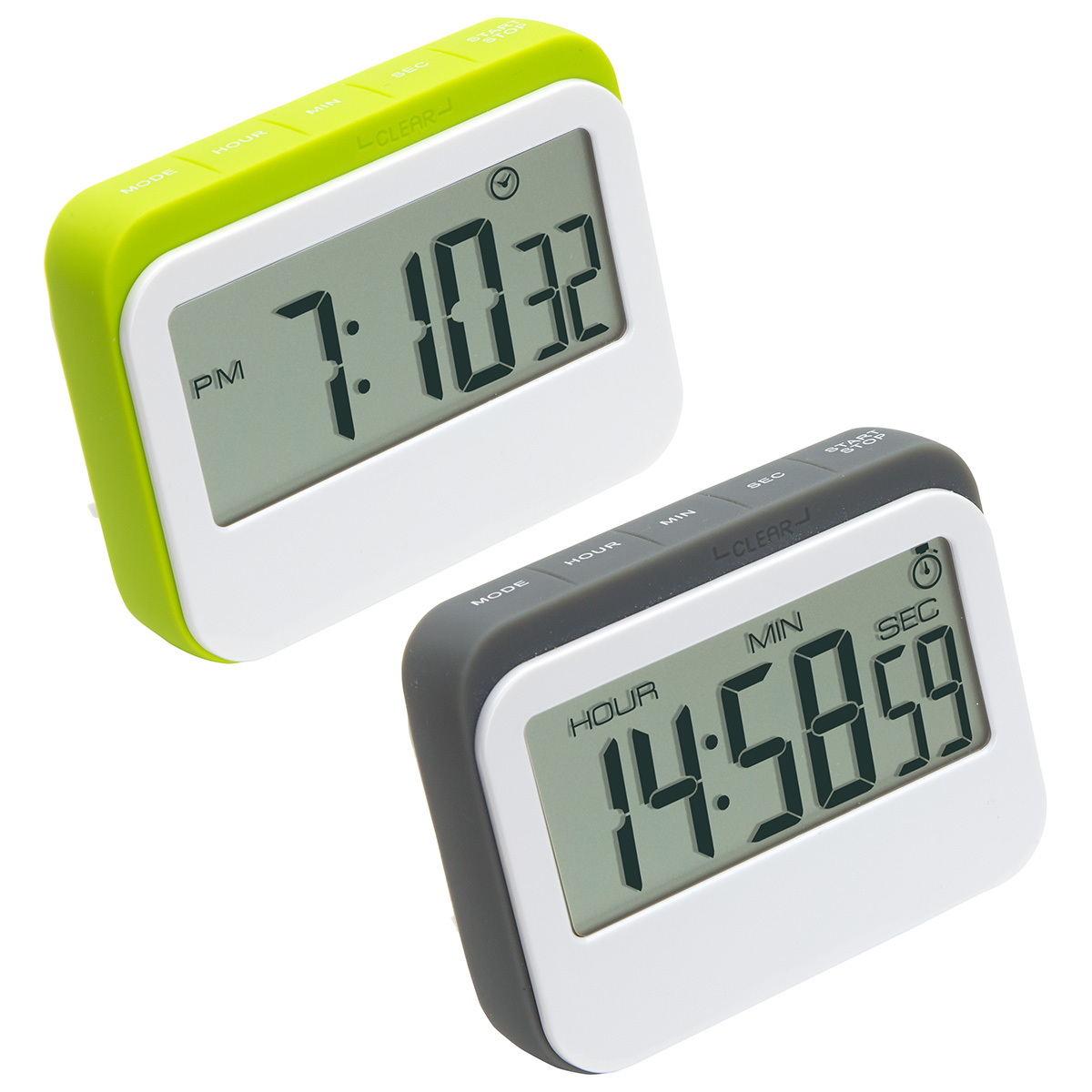 Soft Touch Widescreen Kitchen Timer/Clock 12