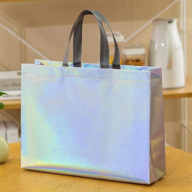 Iridescent Party Gift Bags with Non-Woven Material 10