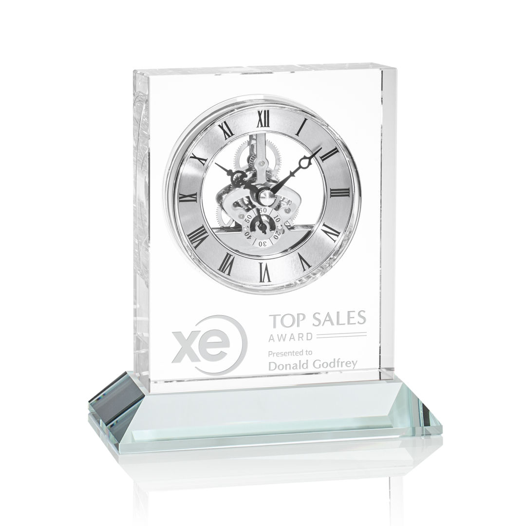 Ashland Clock on Base - Silver Dial 10