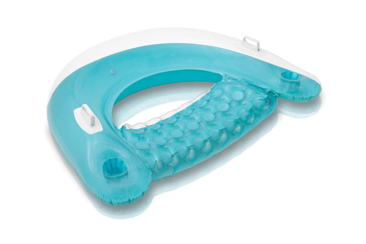 Floating Tube Loungers with Backrest and Cup Holders 12