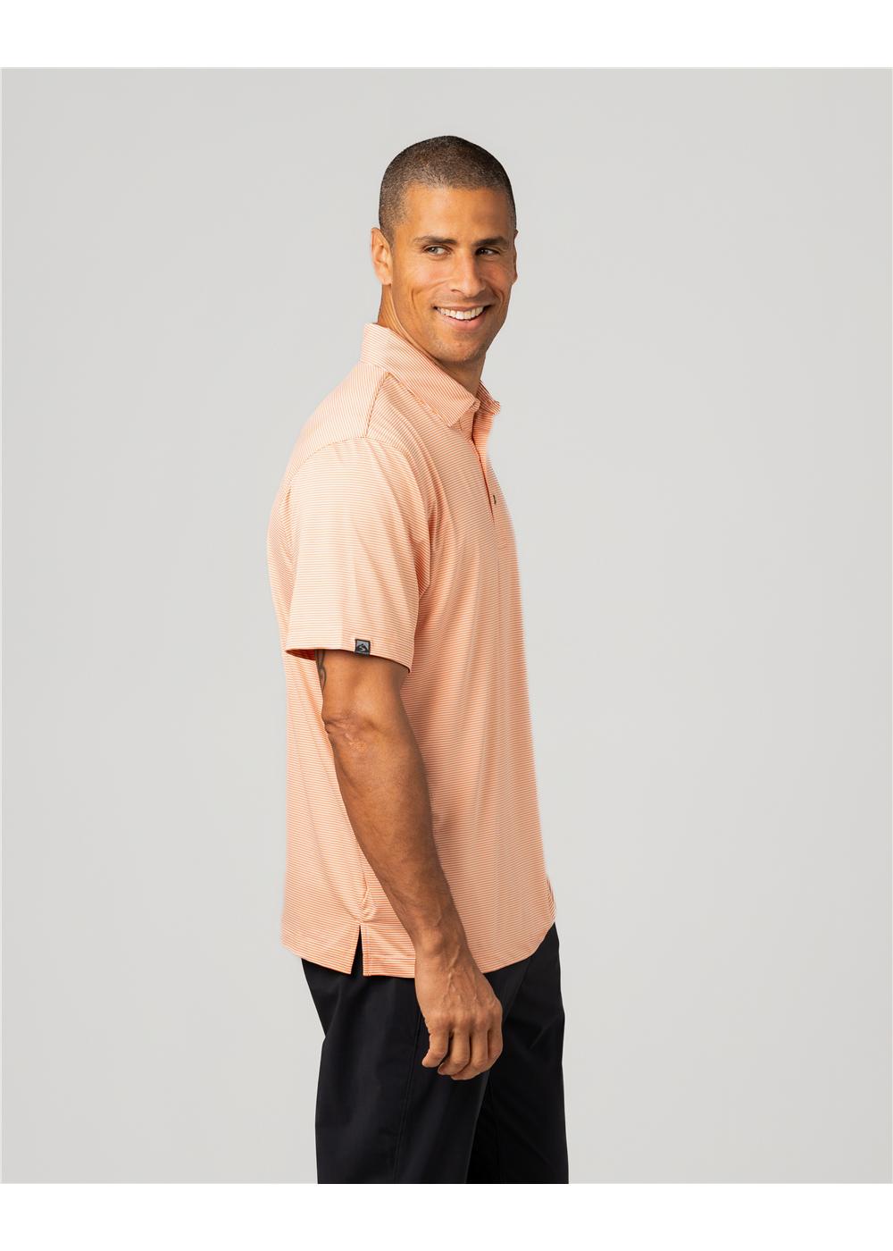 Storm Creek Men's Optimist II Microstripe Short Sleeve Polo 14
