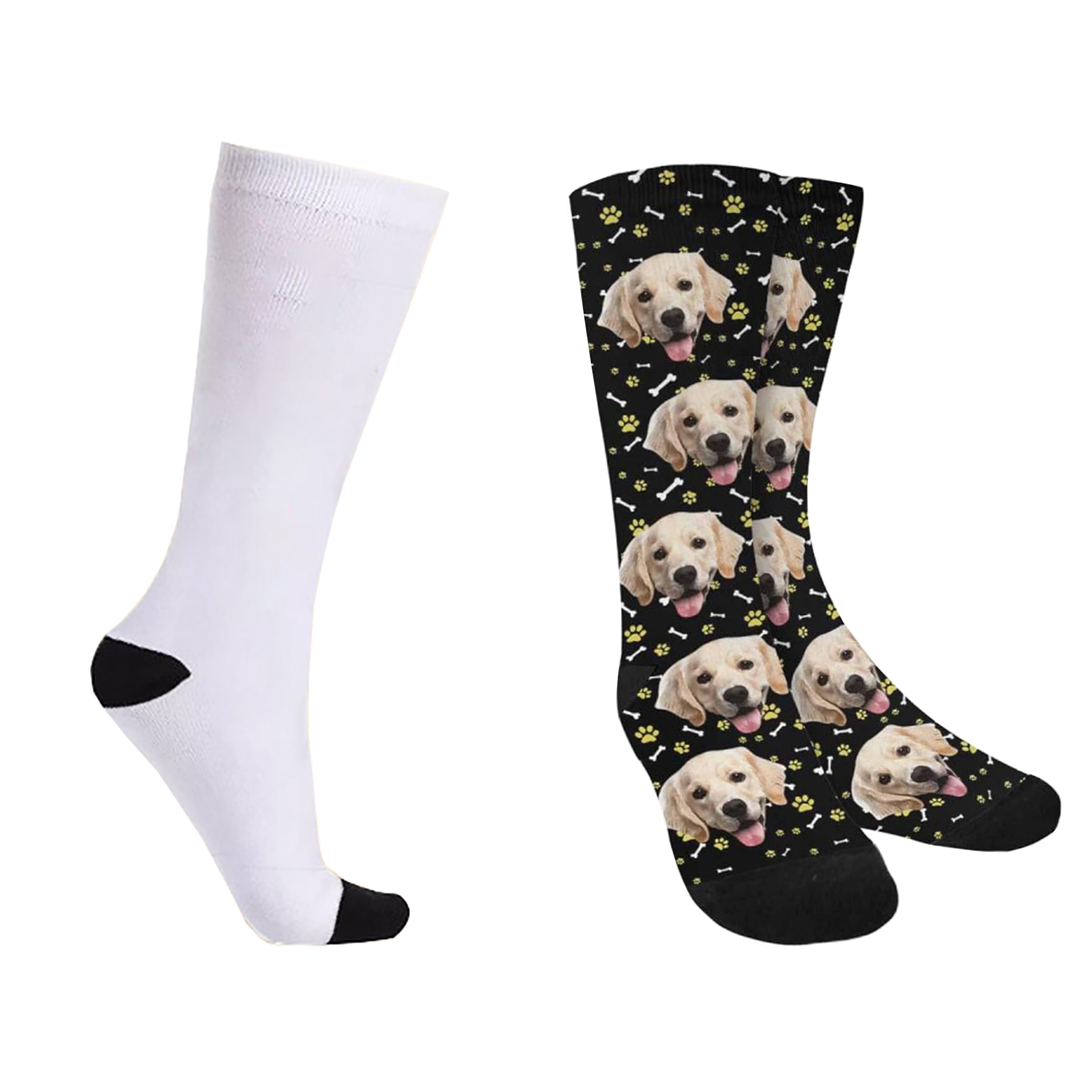 Seamless 360 Digital Printing Full Color Full Wrap Unisex Crew Socks 2