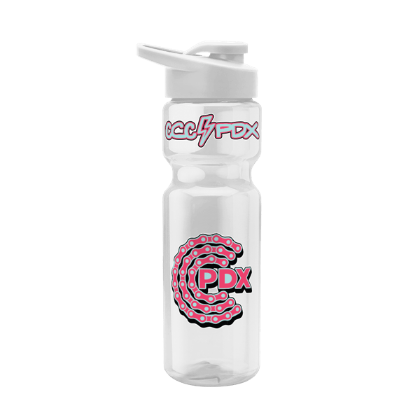 Blazer 28oz Transparent Bike Bottle w/Drink-thru Lid 1730
