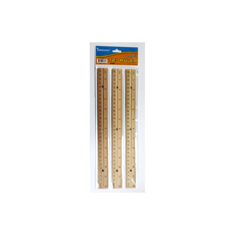 12" Rulers - Wood 3 Pack 2