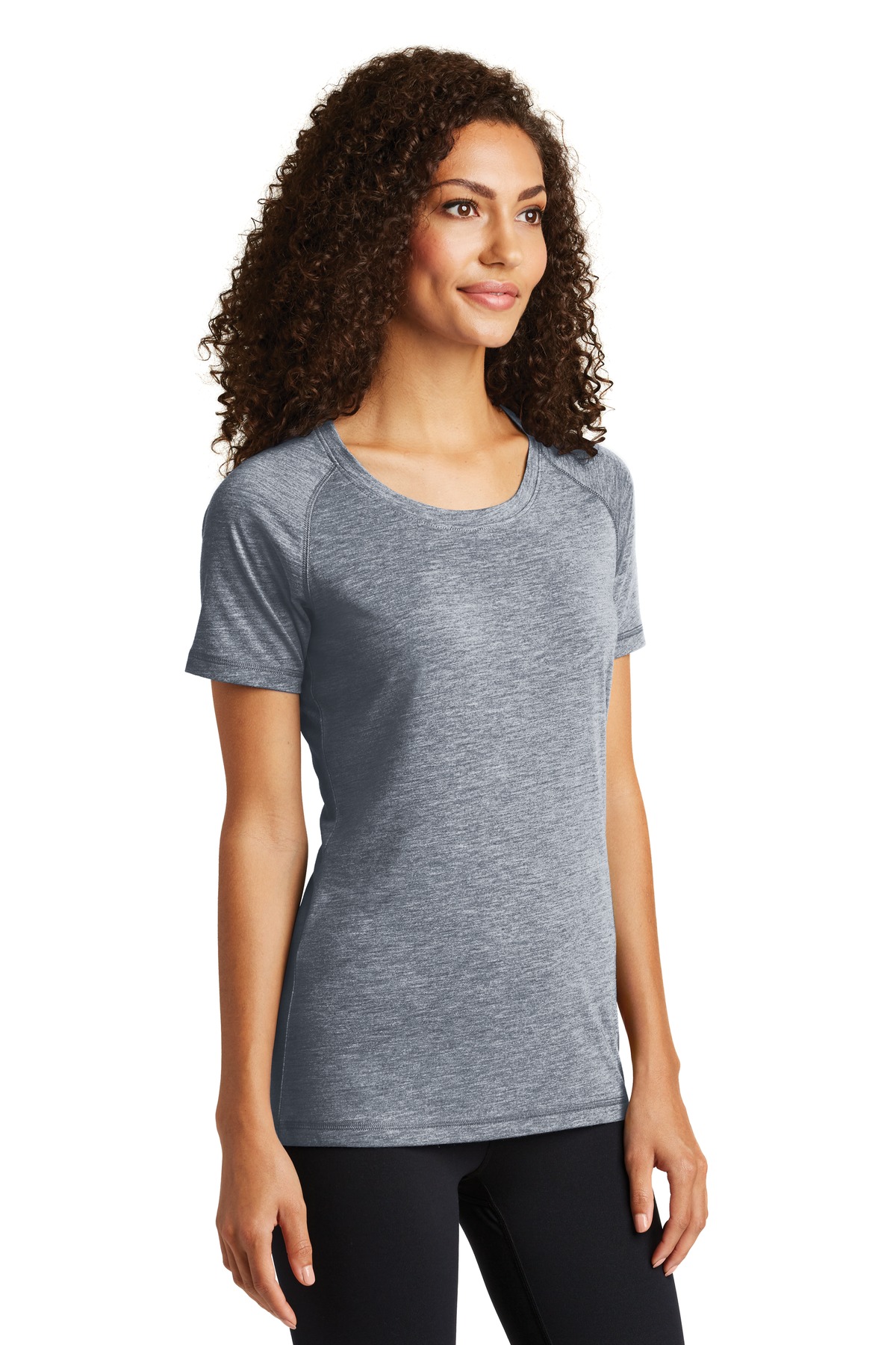 Sport-Tek Women's PosiCharge Tri-Blend Wicking Scoop Neck Raglan Tee. LST400 46