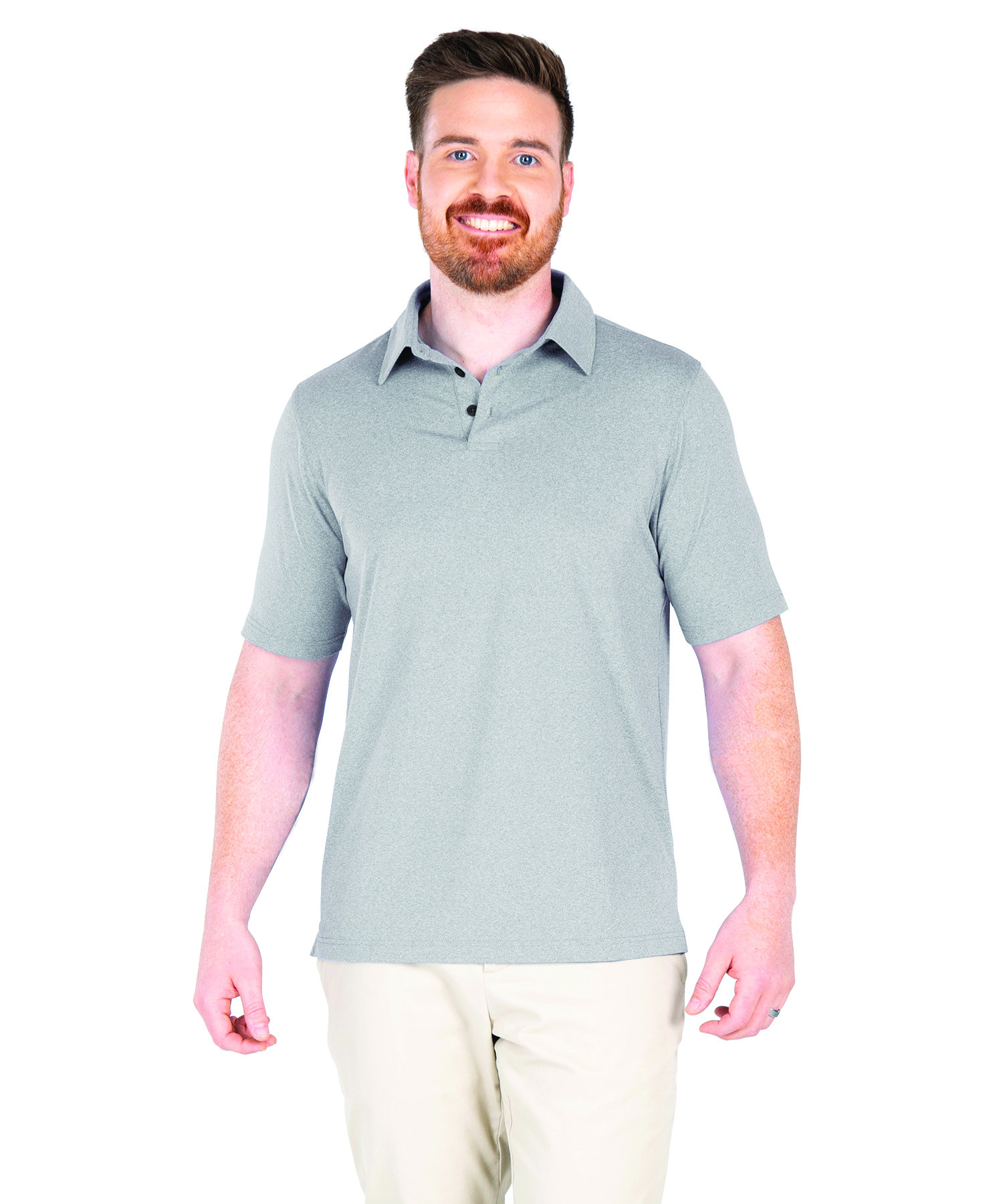 Men's Heathered Eco-Logic Stretch Polo 52