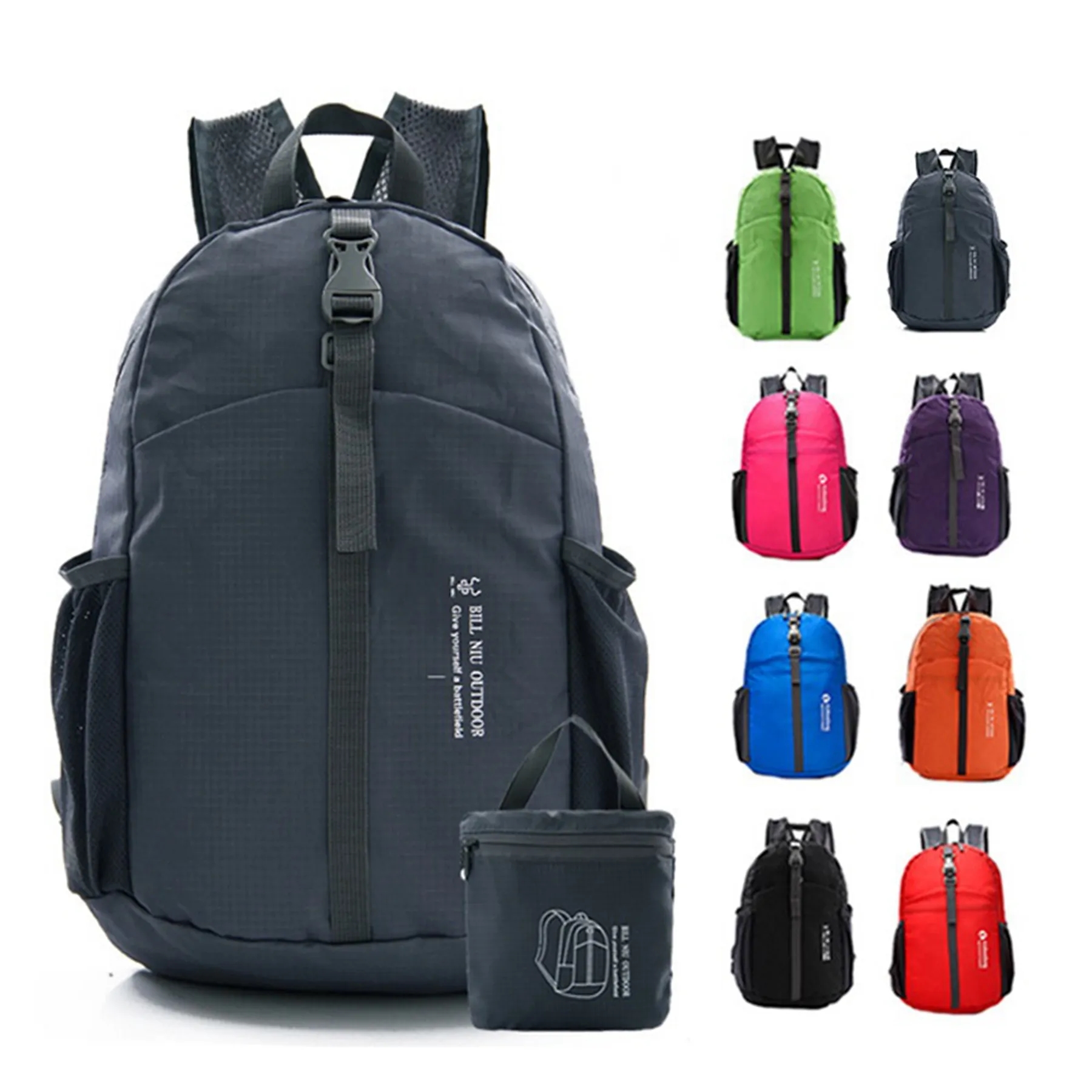 Waterproof Folding Double Shoulder Backpack 5