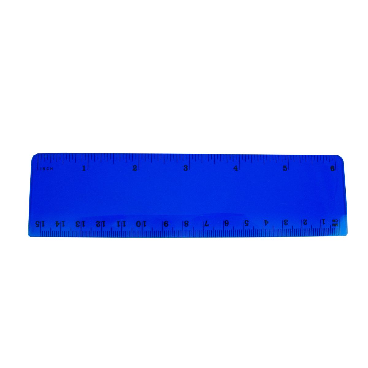 6 Inch Transparent Plastic Ruler with Metric and Inch Scales(Close Out) 8