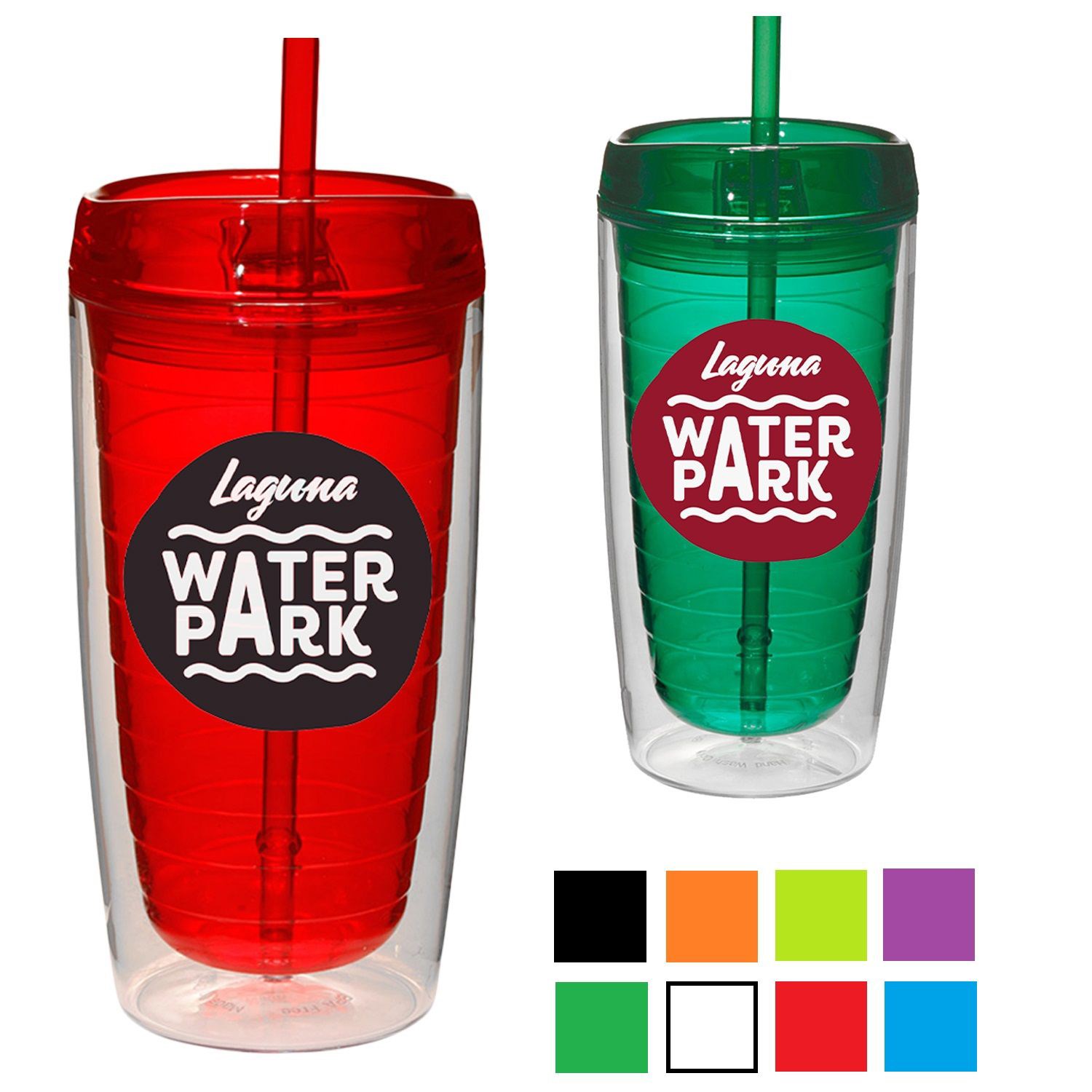 16 oz Insulated Acrylic Tumbler w/ Custom Imprint BPA Free 1