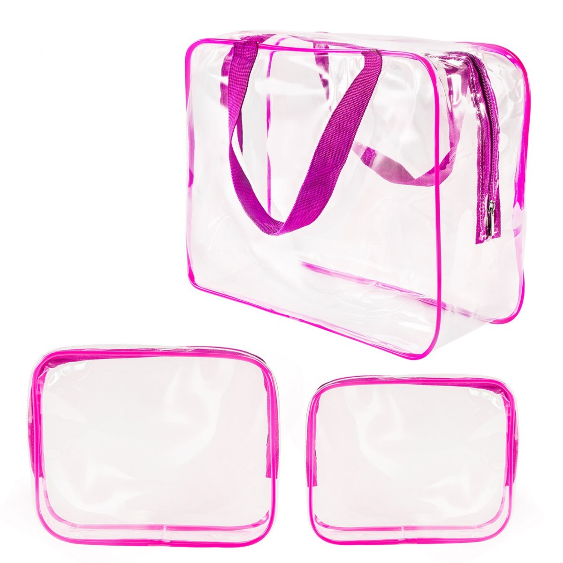 3PCS Transparent PVC Toiletry Bag 11