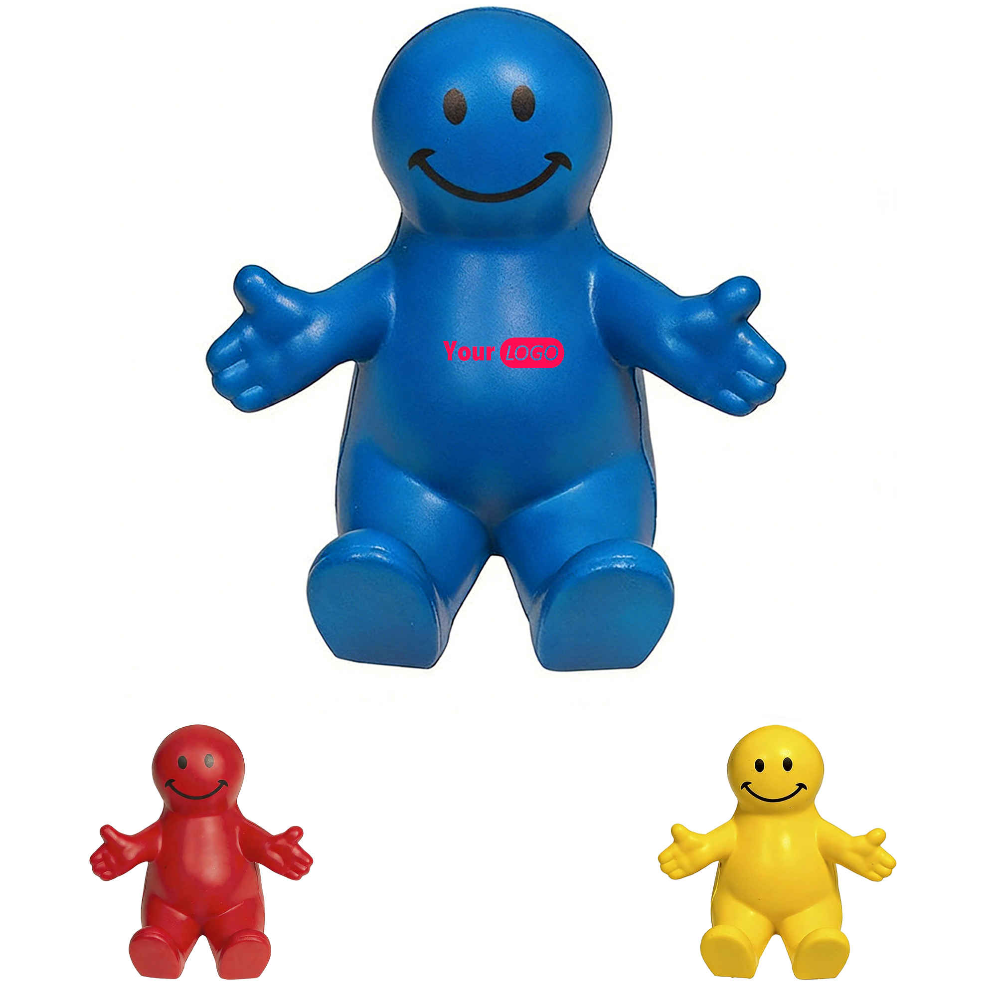 PU Smiley Face Phone Holder and Squeeze Toy 2