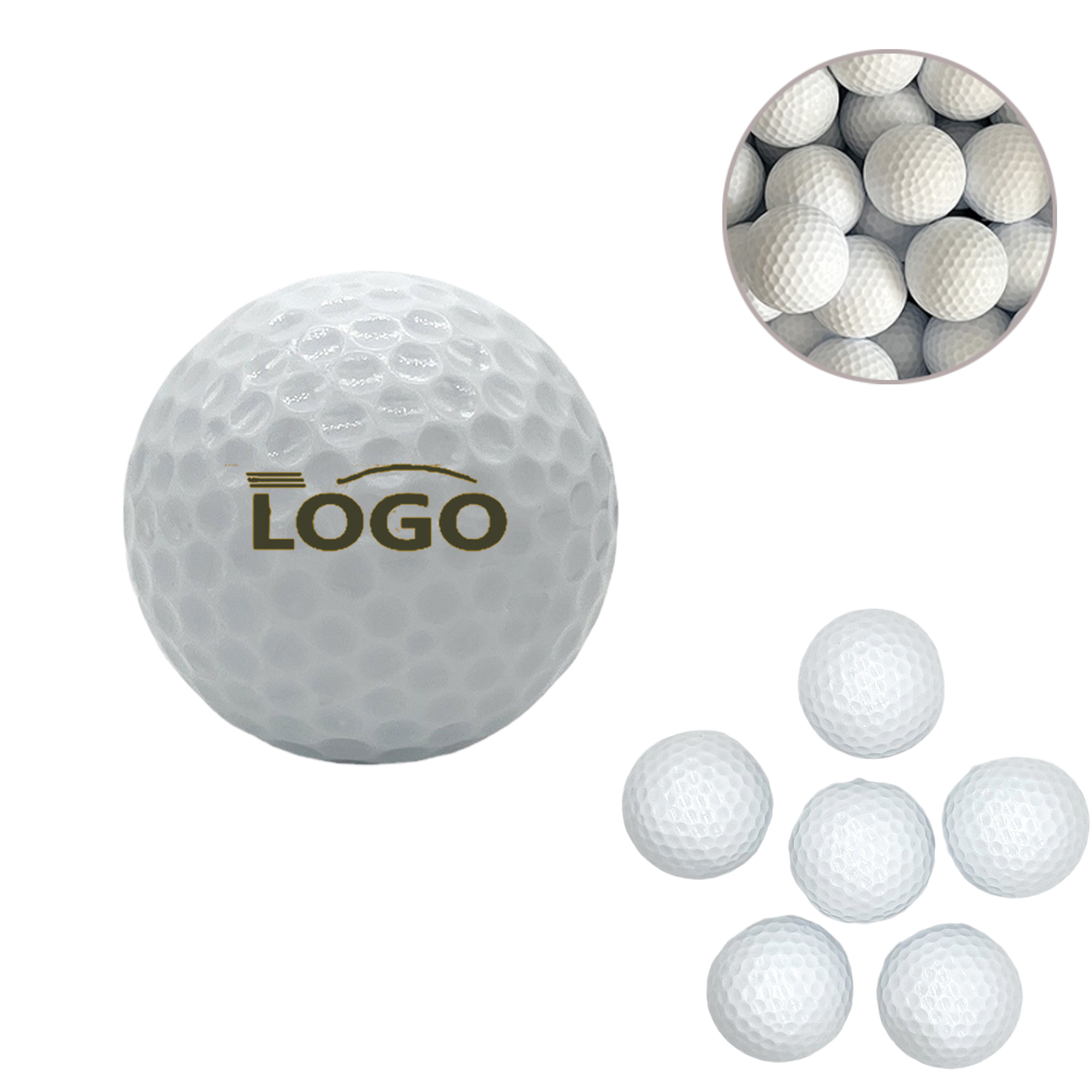 MOQ50 Custom Double Layer Golf Training Balls 1.7" Diameter 2