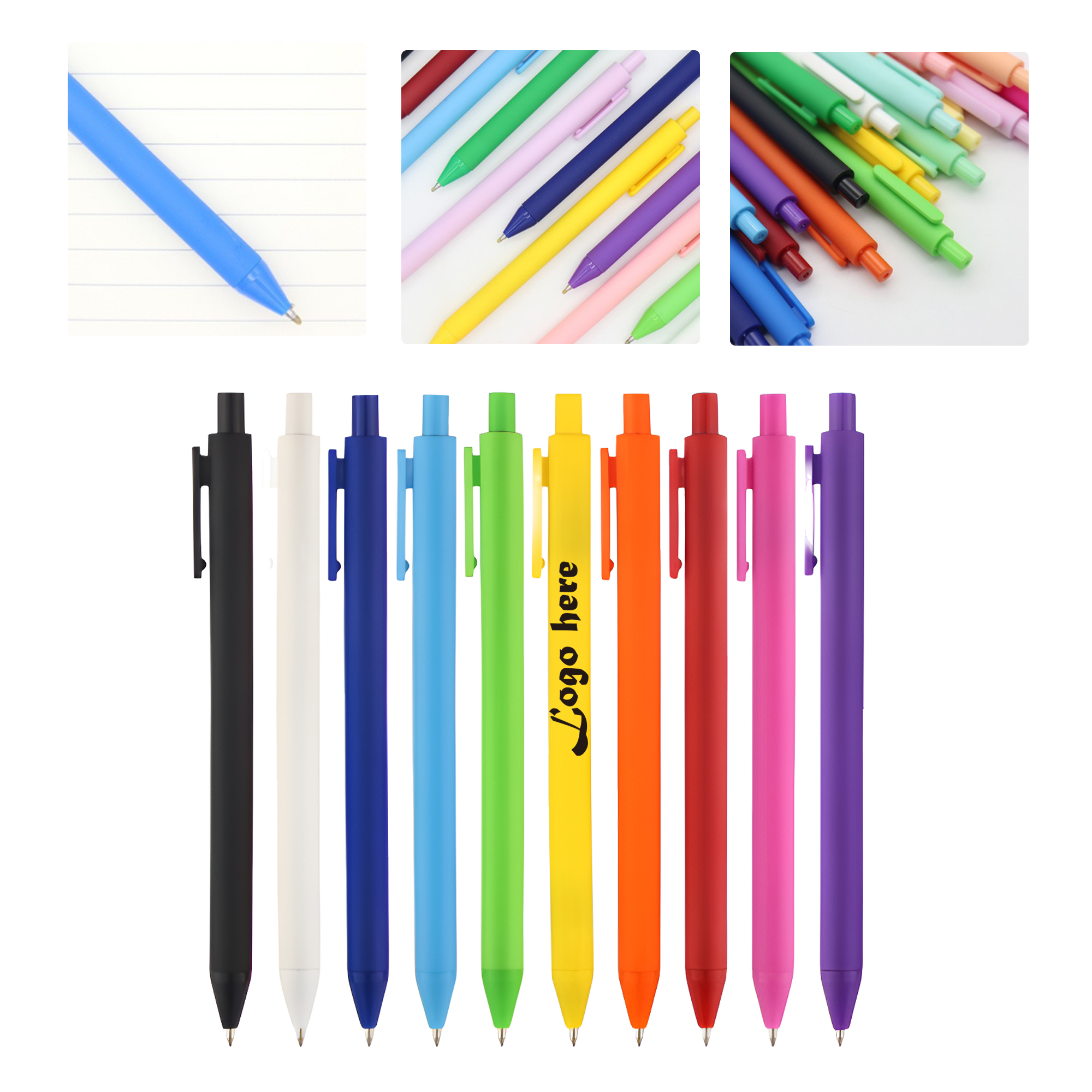 MOQ50 Personalized Macaron Color Click Ballpoint Pen 2