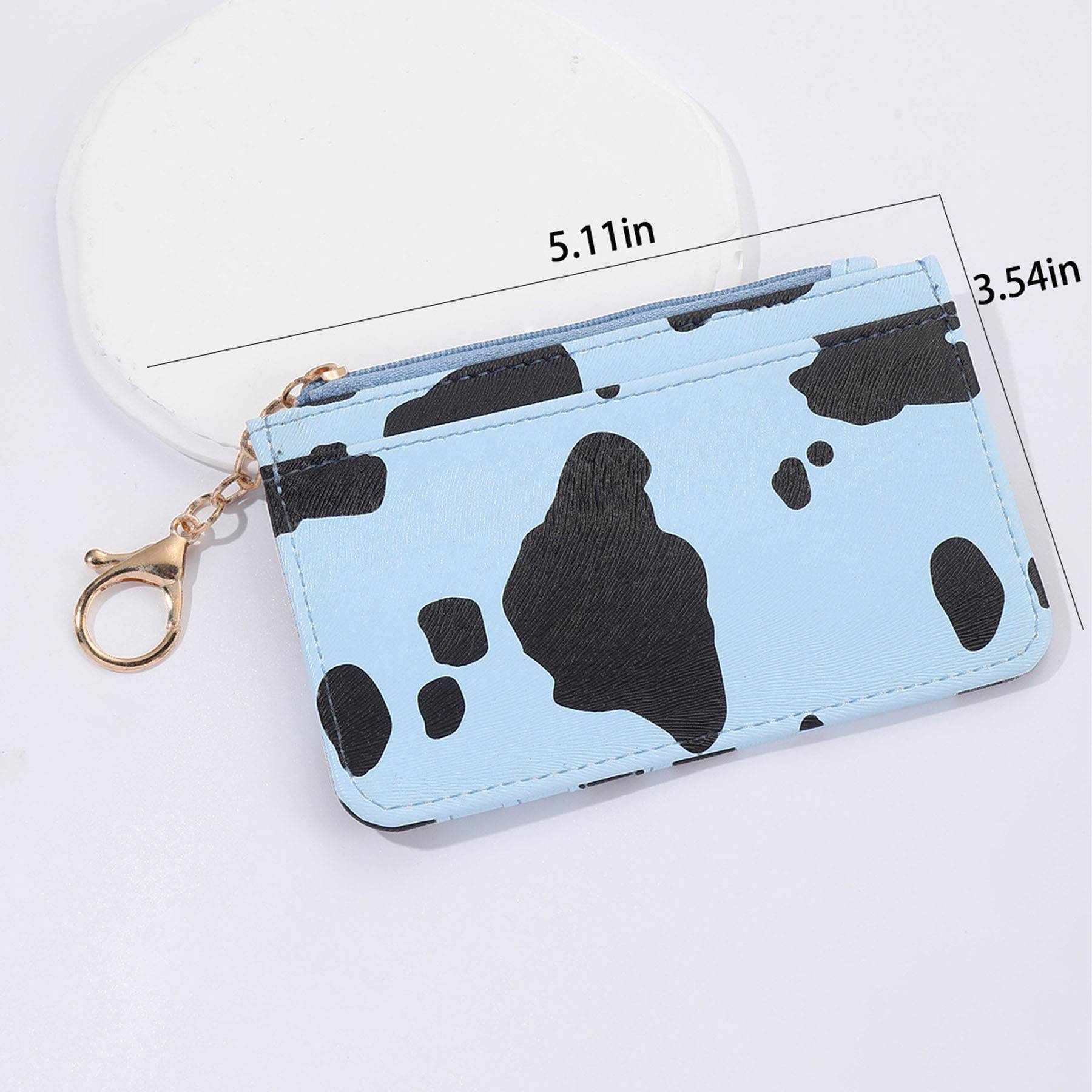 Pu Leather Cow Print Wallet 3