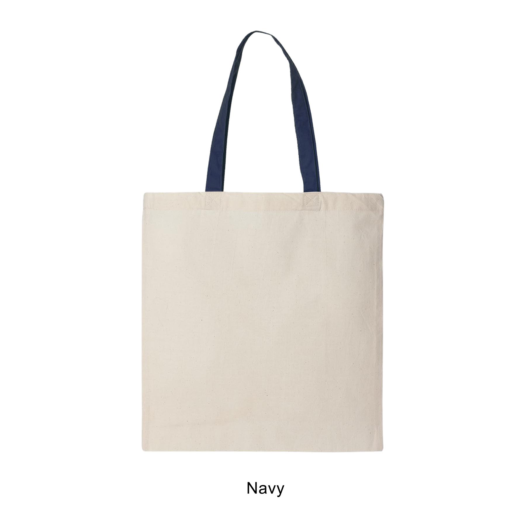 6 oz. 100% Cotton Canvas Tote Bag with Color Handle 15