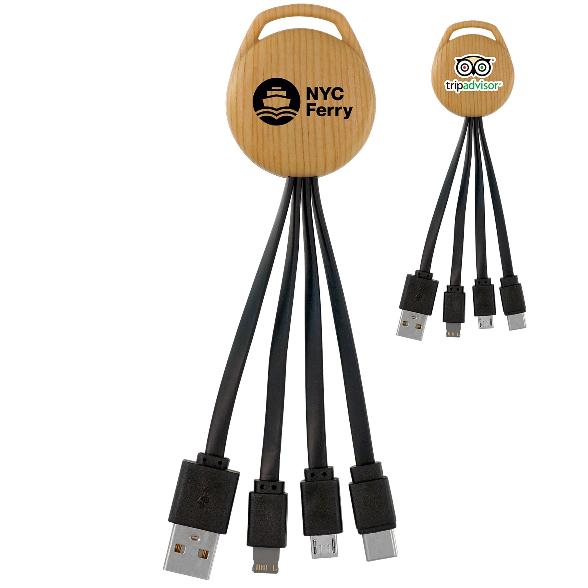 BAMBOO PATTERN VIVID 3-IN-1 CHARGING CABLE