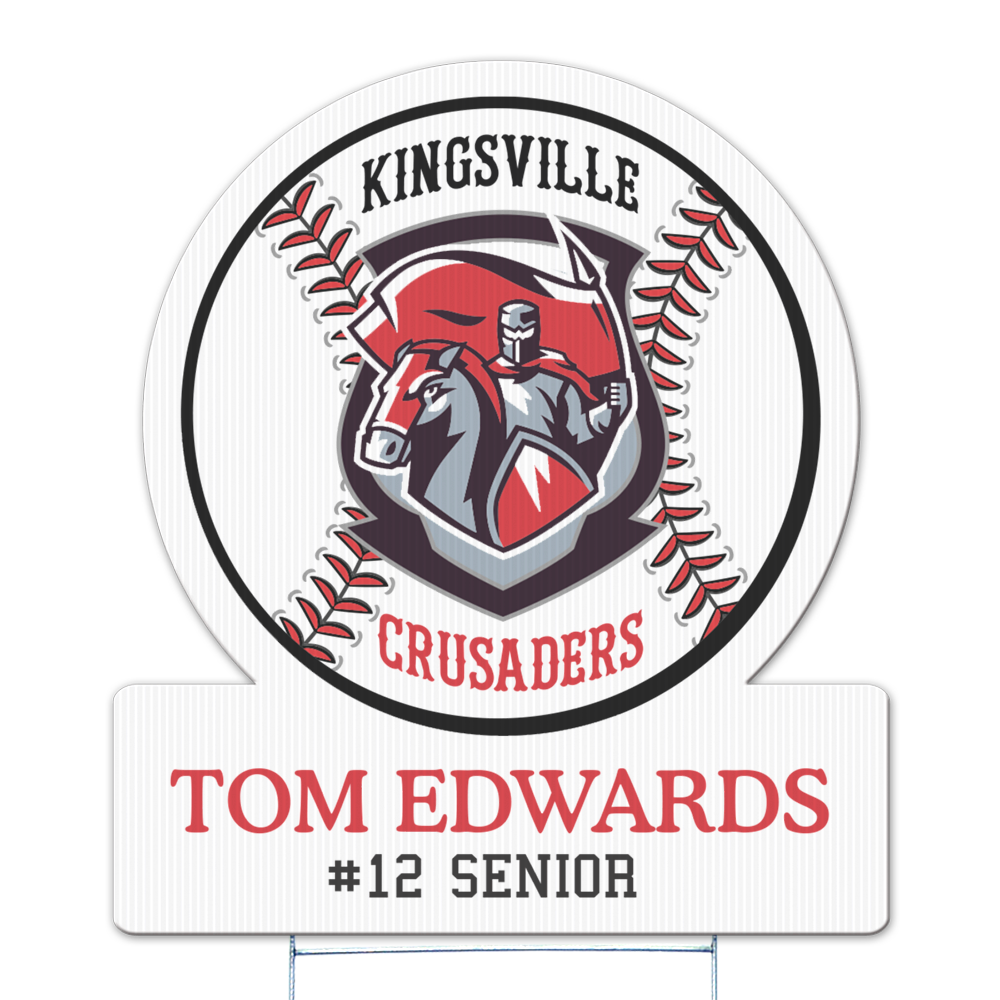 Round with Nameplate Yard Sign, Full Color