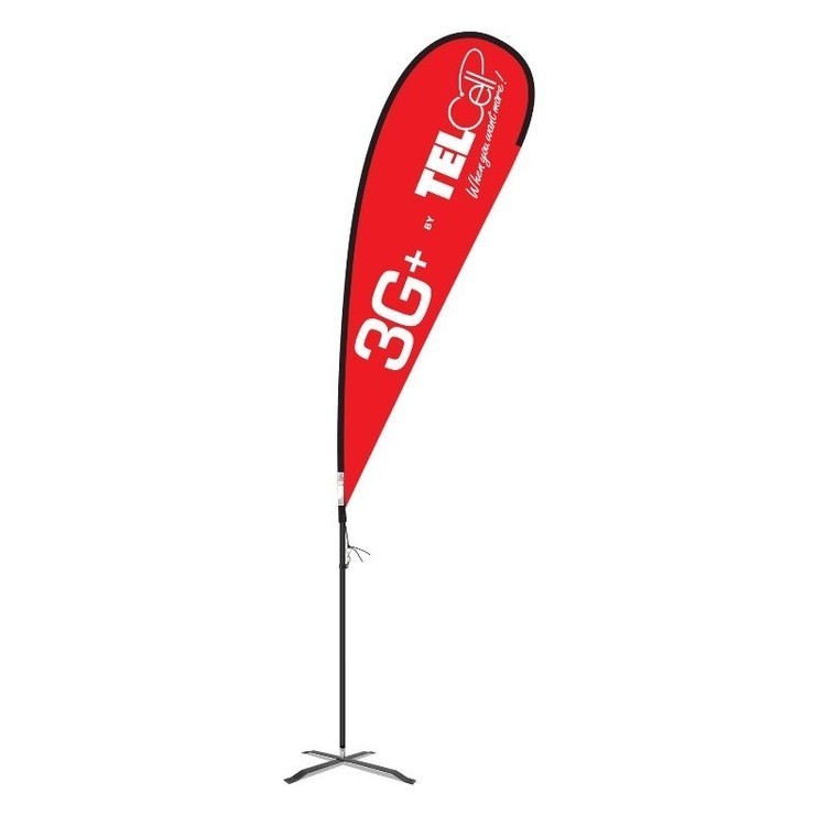 Flex Blade® LX Teardrop Banner with Pole, Single-Sided - 12.5' Event Flag 1