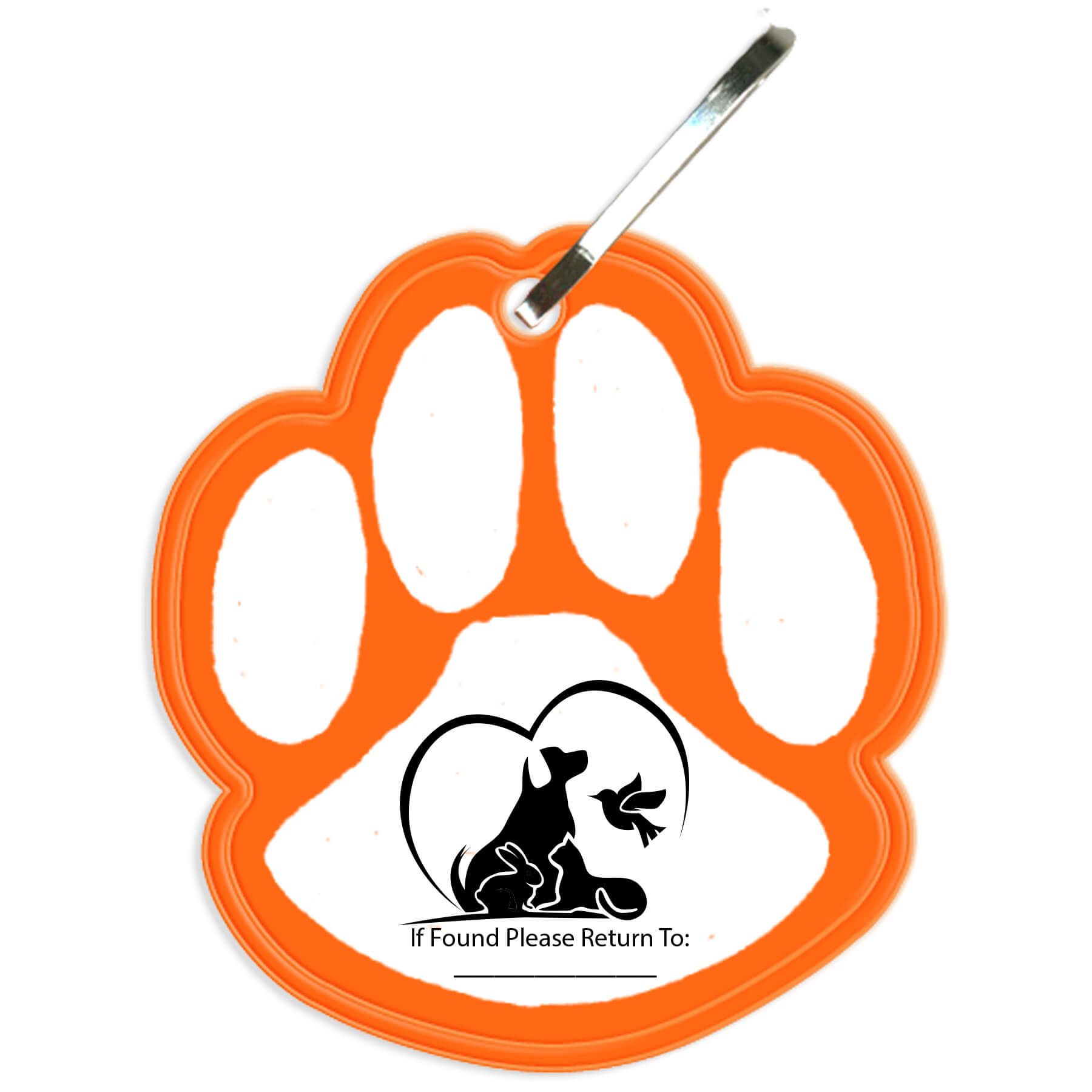 Paw Print Reflective Zipper Pull 2