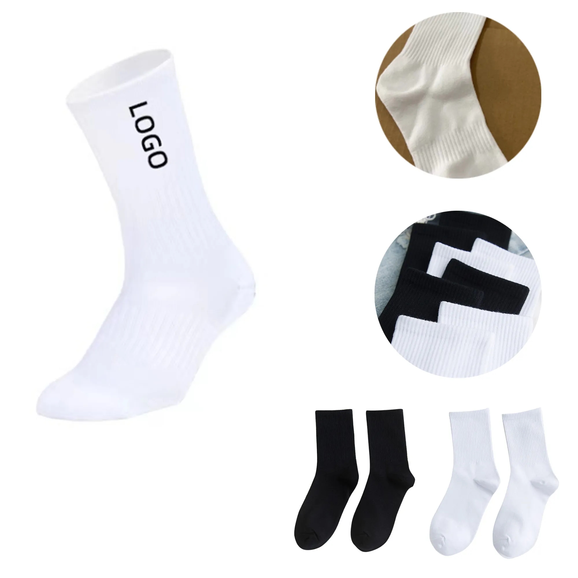 MOQ50 Custom Cotton Socks All Seasons 5