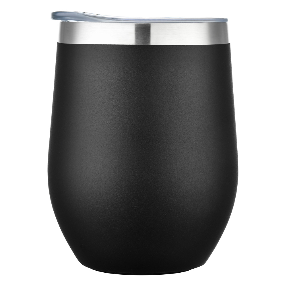 12oz. Stainless Steel Stemless Wine Tumbler with Sipping Lid 11