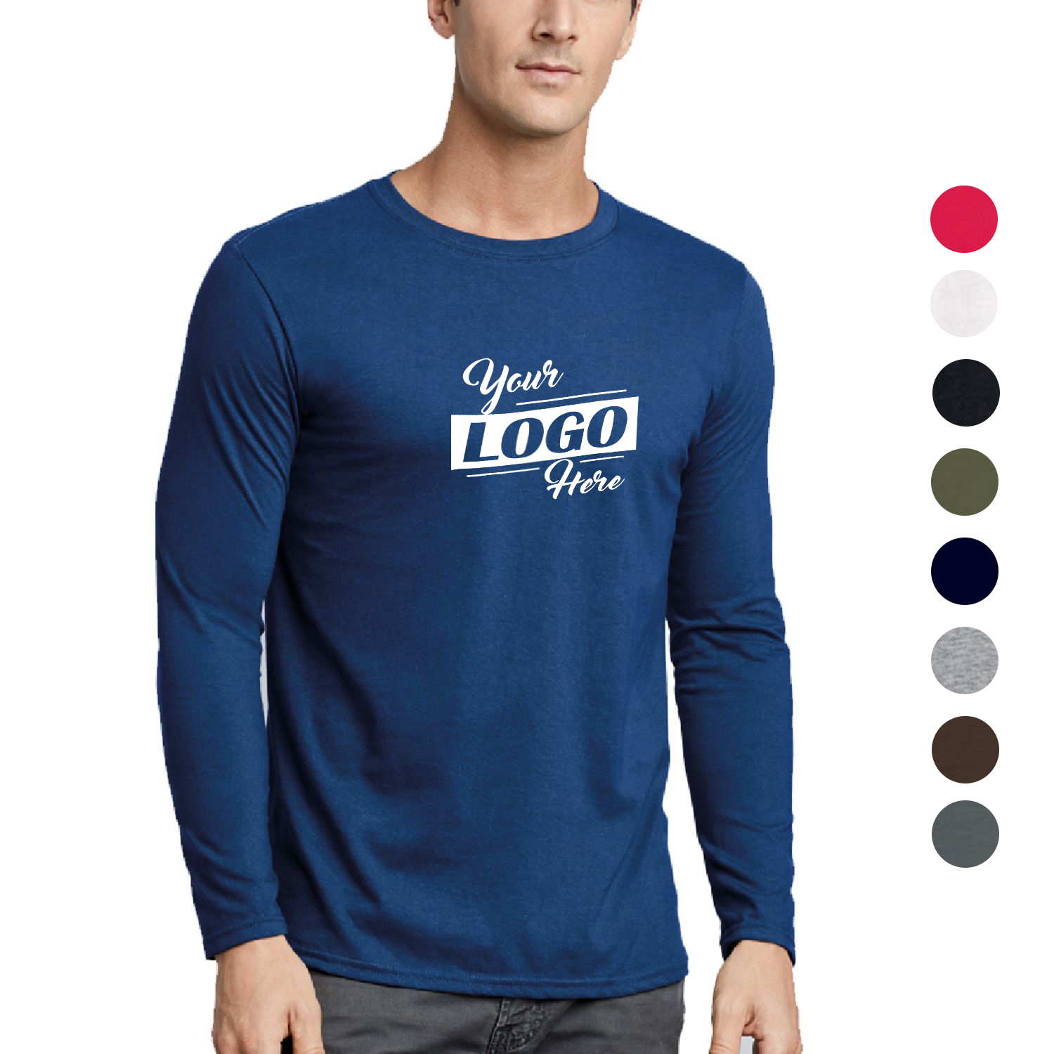 Gildan 4.5 oz 100% Preshrunk Cotton Adult Long Sleeve Performance T-Shirts 3