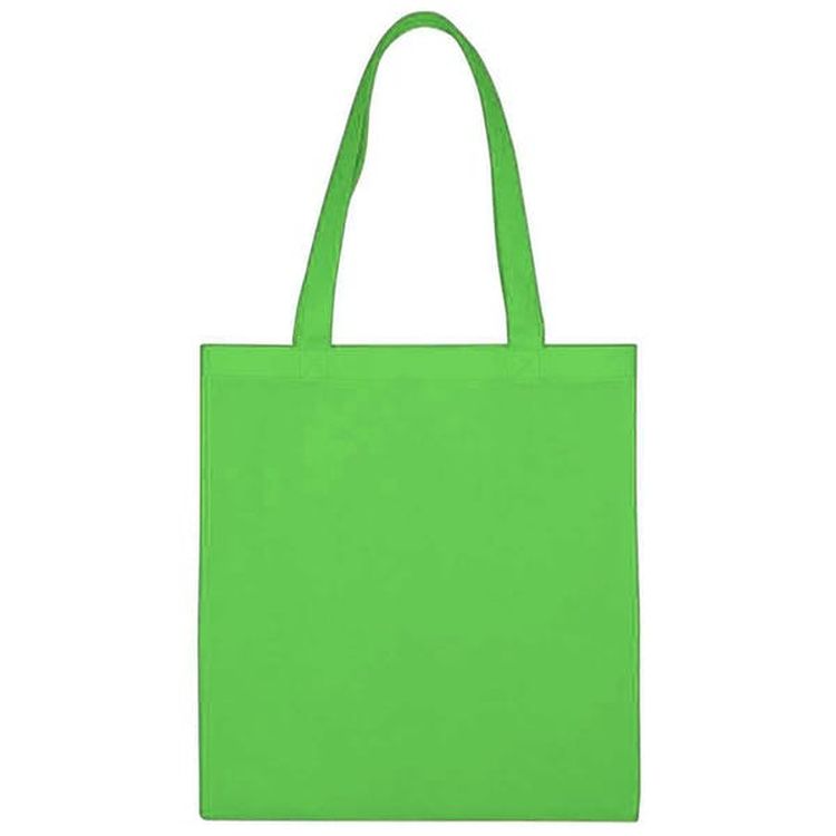 Recycled Shopping Totes - Lime Non-Woven 1