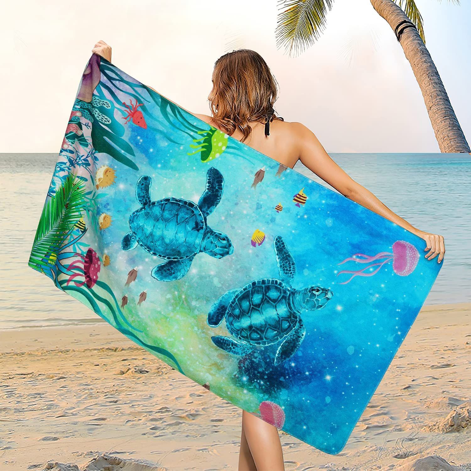 30"x 60" Sublimated Microfiber Terry Beach Towel 7