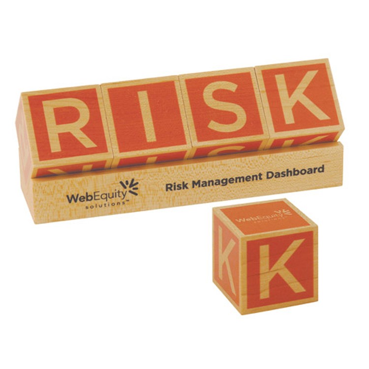 1-3/4" Wooden Cube with ONE face imprinted 1