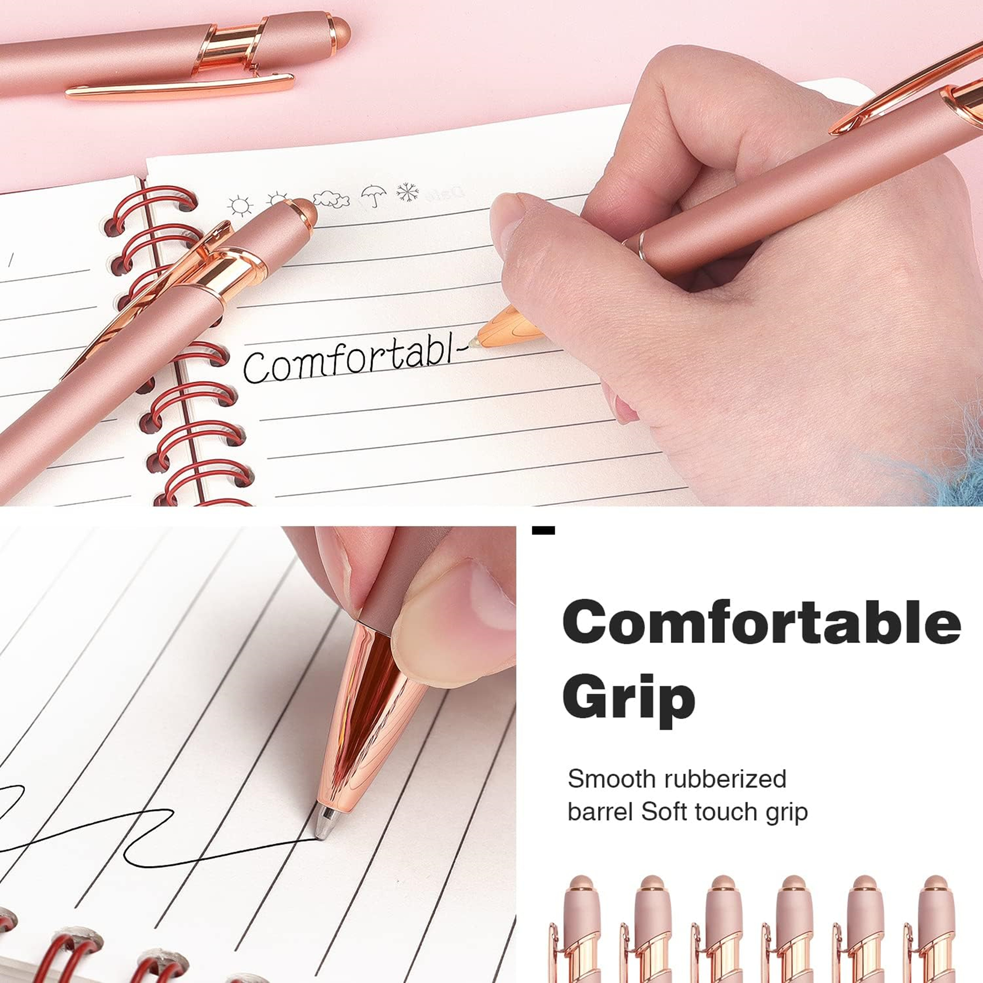 2-in-1 Stylus Retractable Ballpoint Pen 3