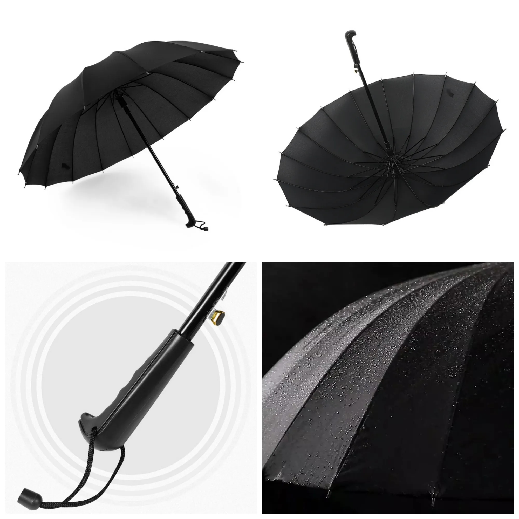 Windproof Umbrella 45 Inch Automatic Open With 16 Ribs 12