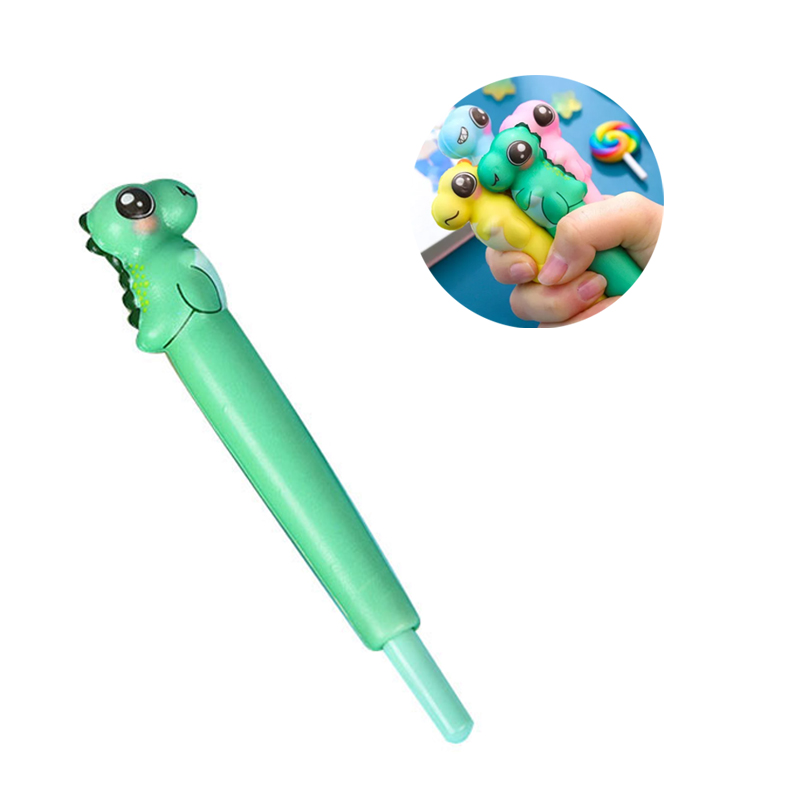 2 in 1 Cartoon Dinosaur Ball Pen and Squeeze Toy 6