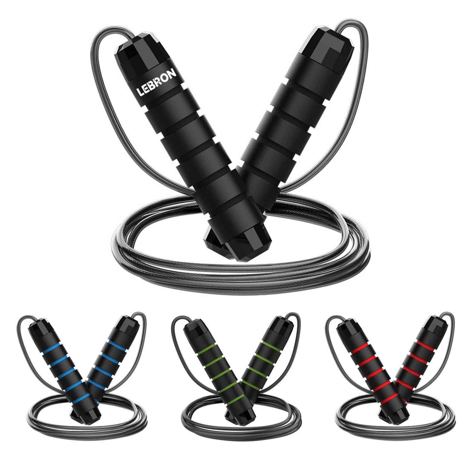 Adjustable Steel Wire Skipping Rope with Foam Handles 2