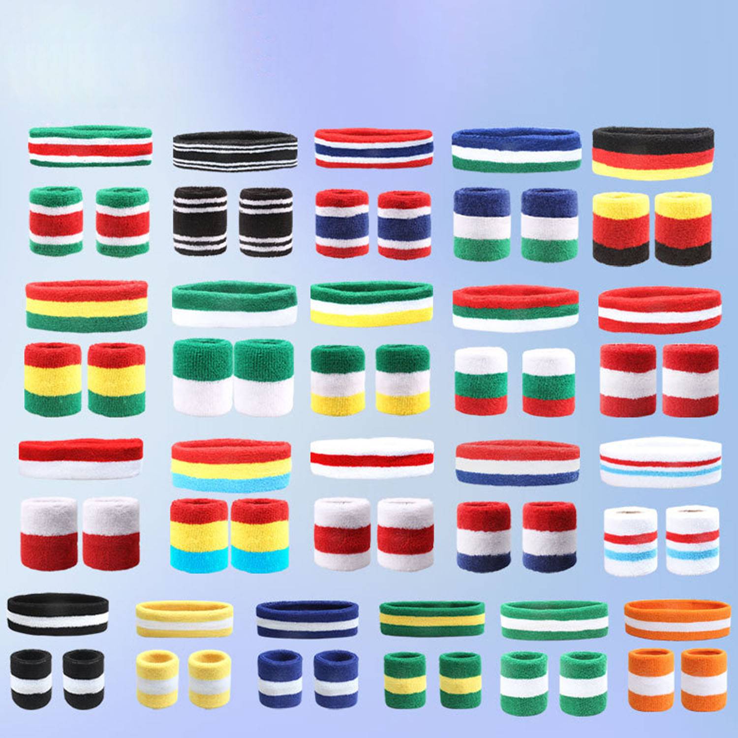 Sports Headband Wristband Set 5